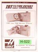 Haas-Haas TRT, T5C Tilting Rotary Tables Manual 1997-T5C-TRT-01